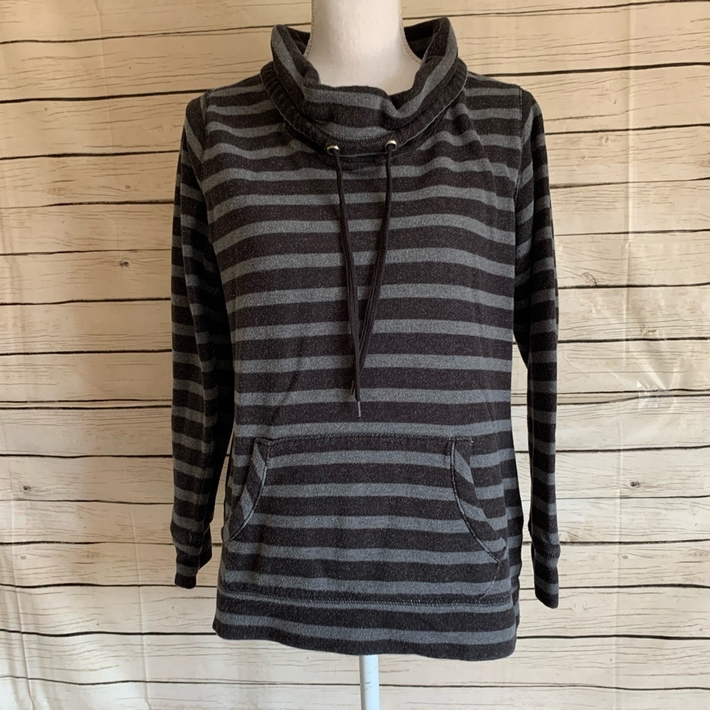 Made For Life Black & Gray Cowl Neck Sweatshirt